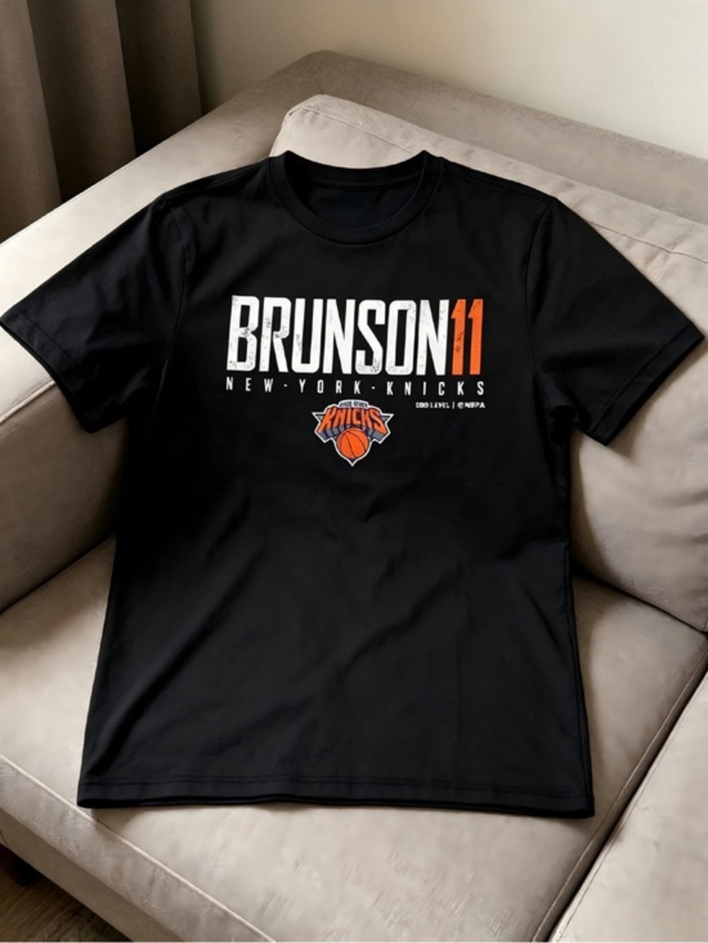 Brunson 11 New York Knicks Short Sleeve Tee - Black